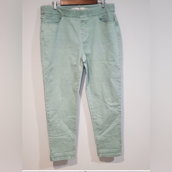 Soft Surroundings Green Ankle Cropped Jeans - Picture 1 of 7